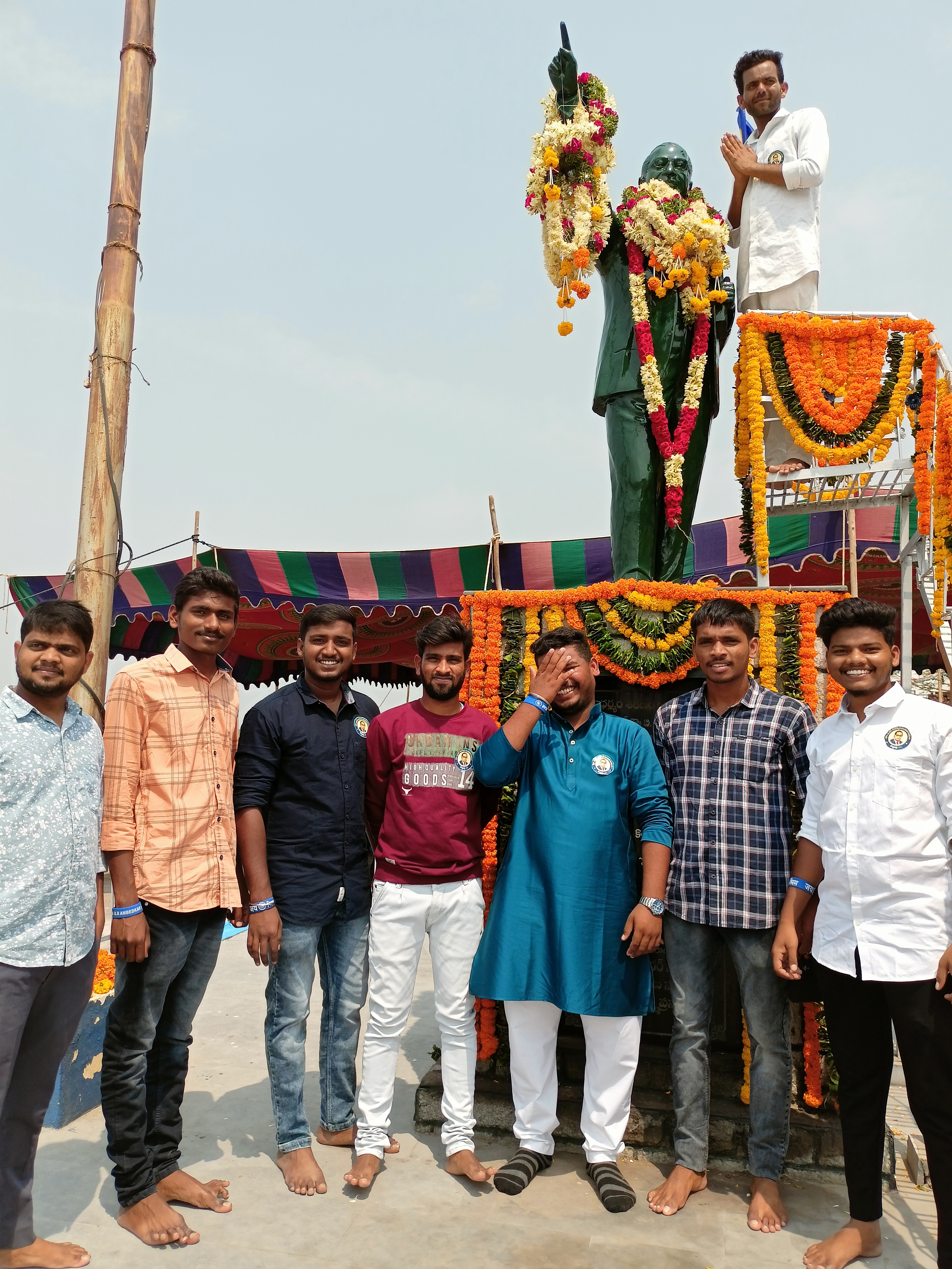 Ambedkar Statue — Flower Garland